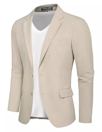 PaulJones Blazer PaulJones Sakko Herren Sportlich mit 2 Knöpfen und Reverskragen Anzugjacke Slim Fit Leichter Blazer