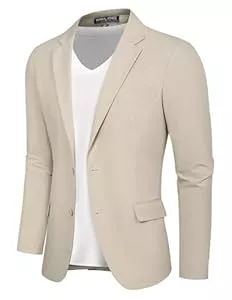 PaulJones Blazer PaulJones Sakko Herren Sportlich mit 2 Knöpfen und Reverskragen Anzugjacke Slim Fit Leichter Blazer