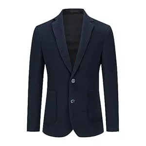 Allthemen Blazer Allthemen Herren Sakko Wolle Tweed Klassisch Blazer 2 Knöpfe Gefütterter Winterjacke mit Streifen Übergangsjacke für Winter