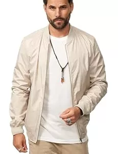 Soulstar Jacken Soulstar Herren Blouson-Jacke leichte Übergangsjacke Dünne Bomberjacke mit Baseball Stehkragen Men's Jacket für Männer