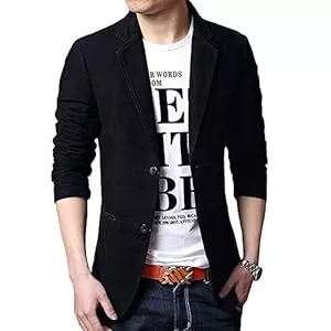 Allthemen Blazer Allthemen Sakko Herren Baumwolle Jackett Sportlich Slim Fit Freizeit Blazer