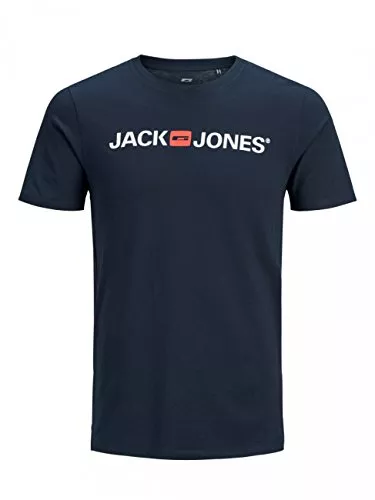 JACK & JONES T-Shirts JACK & JONES Male T-Shirt Logo Rundhals T-Shirt