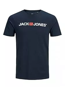 JACK & JONES T-Shirts JACK & JONES Male T-Shirt Logo Rundhals T-Shirt