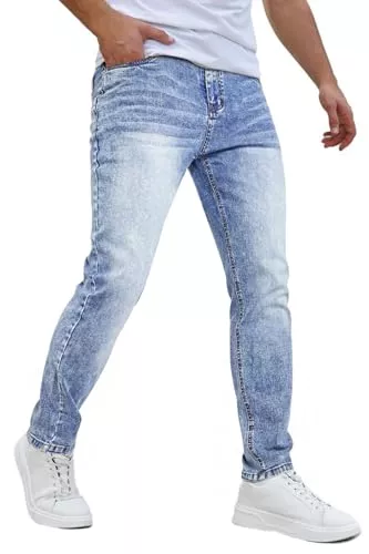 GINGTTO Jeans GINGTTO Jeans Herren Slim fit Stretch Jeanshose Skinny Denim Hose