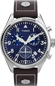 Timex Uhren Timex Herren Quarz Uhr mit Leder Armband Pan Am