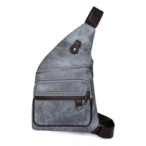 Goecice Taschen & Rucksäcke Goecice Brusttasche Herren Umhängetasche Herren Sling Bag Herren-Schultertaschen Wasserdicht Klein Crossbody Bag Herrentasche zum Umhängen für Sport Arbeit Reise