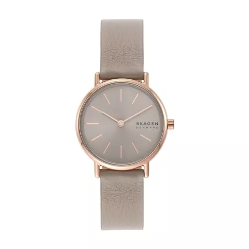 Skagen Uhren Skagen Signatur Uhr für Damen, Quarzwerk mit Edelstahl- oder Lederarmband