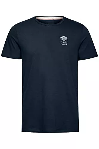 b BLEND T-Shirts Blend BHAbraham Herren T-Shirt Kurzarm Shirt mit Print und Rundhals-Ausschnitt aus 100% Baumwolle