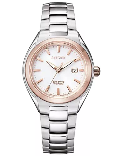 CITIZEN Uhren Citizen Damen Analog Eco-Drive Uhr mit Titan Armband
