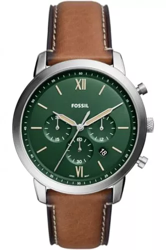Fossil Uhren FOSSIL Neutra Uhr für Herren, Chronographenwerk mit Edelstahl- oder Lederarmband