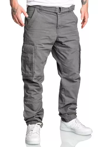 REPUBLIX Hosen REPUBLIX Herren Cargohose Loosefit Jogger Chino Hose Inkl. Gürtel R7028