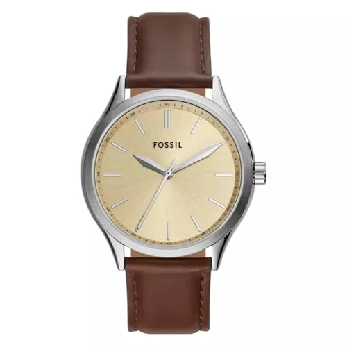 Fossil Uhren Fossil Unisex Analog Quarz Uhr mit Leder Armband BQ2865