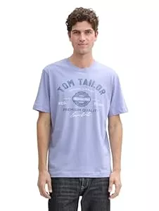 TOM TAILOR T-Shirts TOM TAILOR Herren T-Shirt mit Logo-Print aus Baumwolle
