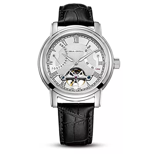 Seagull Uhren SEA-GULL 2021 Seagull Herrenuhr Hohl Automatische Mechanische Uhr Kalender Potenzial Multifunktions Schwungrad Business Uhren