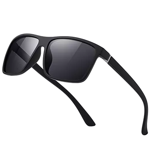 suoso Sonnenbrillen & Zubehör suoso Polarisiert Sonnenbrille Herren Damen Unisex Schwarz Retro Ultraleicht Rahmen UV400 Shutz Sonnenbrillen Polarisierte Klassische Brille für Fahren Geschäftsreise Reise