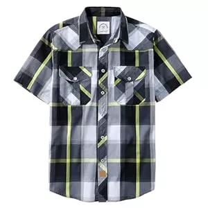 Dubinik Hemden Dubinik® Kurzarmhemd Herren Kariertes Western Hemd Herren Kurzarm Druckknöpfe Freizeithemden Cowboy Vintage Regular Fit