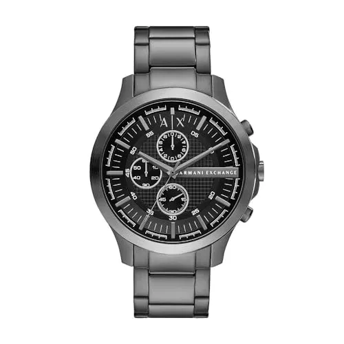Armani Exchange Uhren Armani Exchange Herrenuhr, Chronographenwerk und 46mm Gehäusegröße mit Edelstahl-, Leder- oder Silikonarmband