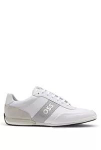 BOSS Sneaker & Sportschuhe BOSS Herren Saturn Lowp Sneakers mit Schnürung, Logo-Detail und Lederbesatz Größe