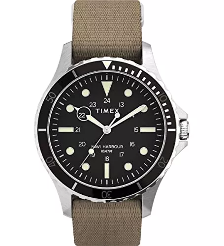 Timex Uhren Timex Herren Analog Armbanuhr mit Stoffband Navi