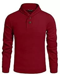 COOFANDY Pullover & Strickmode COOFANDY Herrenmode Schalkragen Pullover Casual Langarm Strickpullover