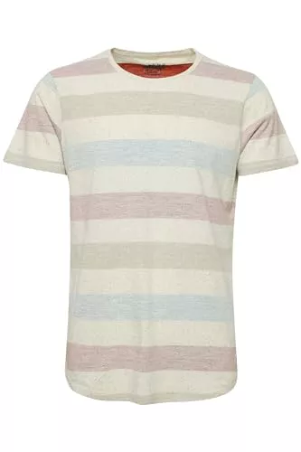 b BLEND T-Shirts Blend BHEfkin Herren T-Shirt Kurzarm Shirt mit Streifen Rundhals-Ausschnitt Baumwollmischung Regular fit