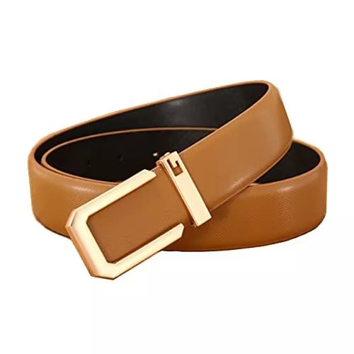 ZHSH Gürtel Gürtel für Herren, echtes Leder, mit verstellbarem Riemen, Business-Casual-Design, Unisex-Gürtel für Jeans, Golf