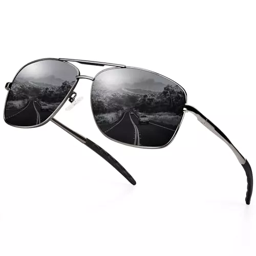 URUMQI Sonnenbrillen & Zubehör URUMQI Sonnenbrille Herren Damen Polarisiert Pilot Metallrahmen Sonnenbrillen UV400 Schutz Ultra Leicht Für Autofahren Angeln Golf