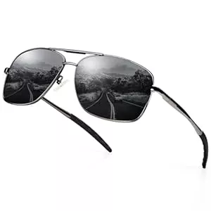 URUMQI Sonnenbrillen & Zubehör URUMQI Sonnenbrille Herren Damen Polarisiert Pilot Metallrahmen Sonnenbrillen UV400 Schutz Ultra Leicht Für Autofahren Angeln Golf