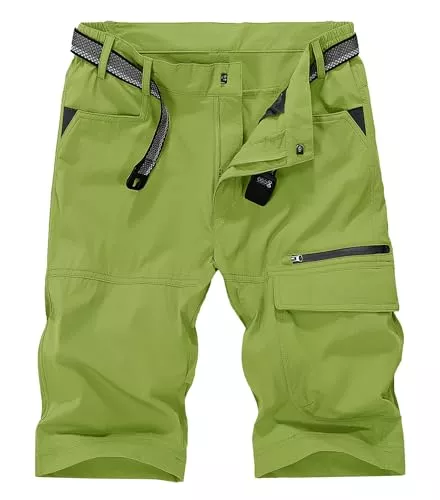 KEFITEVD Shorts KEFITEVD Leichte Outdoor Bermuda Shorts Herren Schnelltrocknend Hose Kurz Wanderhose Atmungsaktiv Trekkinghose Multi Taschen Sommer Radhose