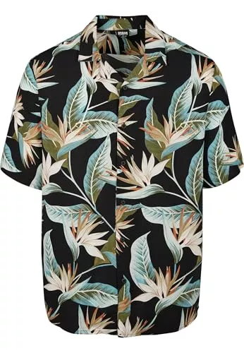 Urban Classics Hemden Urban Classics Blossoms Resort Shirt, Männer Hemd, erhältlich in black/blossom, Größen S bis XXL