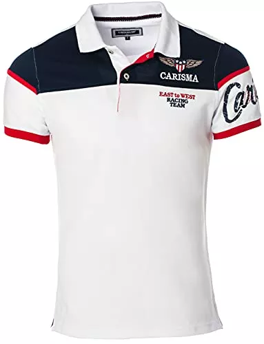 Carisma Poloshirts Carisma Kurzarm Poloshirt für Herren 100% Baumwolle • Herren Polo Shirt mit Stickerei • Angehemes Regular Fit Shirt für Büro und Freizeit
