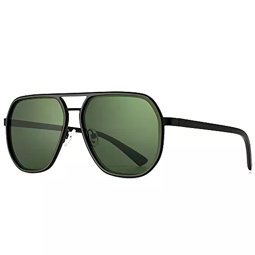 SUNGAIT Sonnenbrillen & Zubehör SUNGAIT Polygon-Sonnenbrille für Herren, polarisiert, trendige quadratische Sonnenbrille, Retro-Pilot-Sonnenbrille