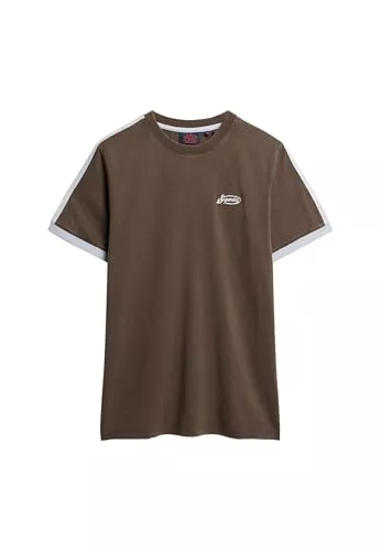 Superdry T-Shirts Superdry Herren Essential Retro T-Shirt mit Streifen und Logo