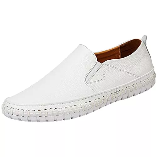 rismart Flache Schuhe rismart Mokassin Herren Komfort Fläche Halbschuhe Leder Schlüpfen Bootsschuhe Schuhe Hausschuhe