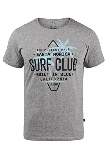 b BLEND T-Shirts Blend BHCalifo Herren T-Shirt Kurzarm Shirt mit Print Rundhals-Ausschnitt Baumwollmischung Regular fit