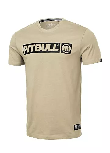 PITBULL T-Shirts Pitbull - T Shirt Herren, Klassischer Regularer Schnitt Herren T Shirt, Baumwolle T-Shirt Herren, Herren Tshirt Hilltop Basic, Ideal Baumwoll Tshirt Herren für den Sommer