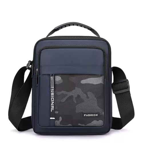 Leisofter Taschen & Rucksäcke Leisofter Herren Umhängetasche Business Schultertasche Tablet-Tasche Männer Stilvolle Aktentasche für Büro/Reisen/Uni Wasserdichter Nylon Crossbag Brusttasche Handtasche Business Schwarz