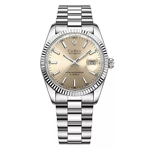 CADISEN Uhren CADISEN Automatik Uhr Herren Mechanische Automatikuhr Saphirglas Und Rostfreier Stahl Wasserdicht