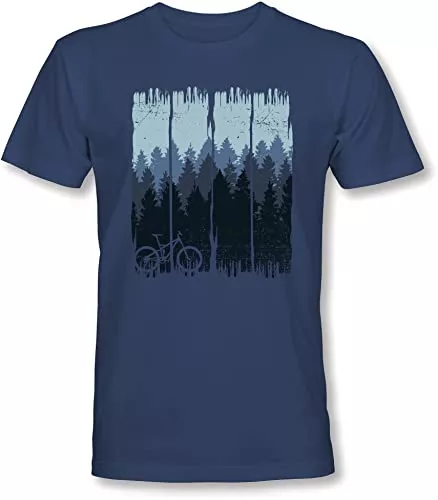 minifan T-Shirts Fahrrad T-Shirt Herren : Bike Wood - Sport Tshirts Herren - Mountainbike Shirt