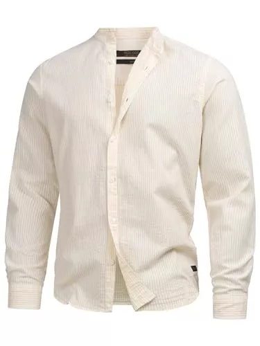 Indicode Hemden Indicode Herren INCari Sommer-Hemd gestreift aus Baumwolle | Herrenhemd für Männer