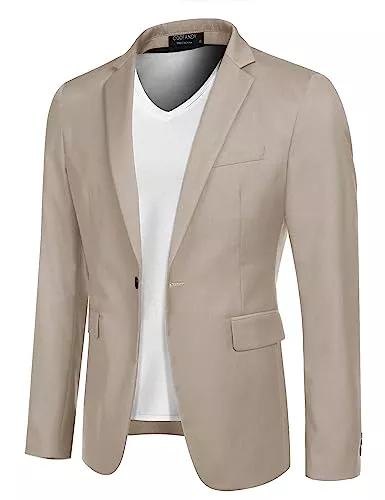 COOFANDY Blazer COOFANDY Herren Sportlich Freizeit Blazer Business Sakko Anzugjacke 1 Knöpfe Einfarbig Regular Fit