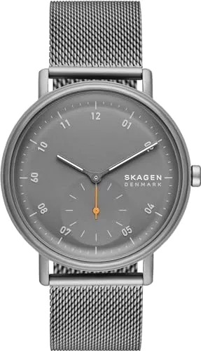 Skagen Uhren SKAGEN Kuppel Herrenuhr, Quarz-Dreizeigerwerk mit Sub-Zifferblatt und Edelstahl- oder Lederarmband