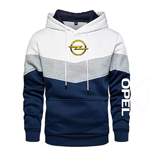 CLOZAM Kapuzenpullover CLOZAM Herren Kapuzenpullover Pullove Pullover für Opel Print Farbblock Hoodies Unisex Langarm Sweatshirt Pull Over Hoody Tops