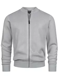 Indicode Strickjacken Indicode Herren INLaos Strickjacke mit Rundhalsausschnitt & Reißverschluss | Cardigan für Männer