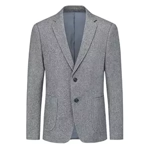 Allthemen Blazer Allthemen Herren Blazer Tweed Winter Sakko Regular Fit Streifen Anzugjacke Sportlich 2 Knöpfe