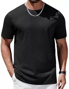 COOFANDY T-Shirts COOFANDY T Shirt Herren Kurzarm Sommer Tshirt Rundhals T-Shirt Unterhemd Einfarbig Basic Tshirt für Männer