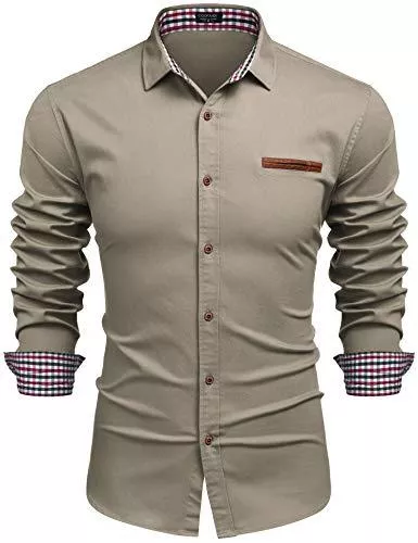 COOFANDY Hemden COOFANDY Jeanshemd Herren Denim Shirt Langarmhemd Cowboy-Style Freizeit Hemd männer Kent-Kragen Business Casual