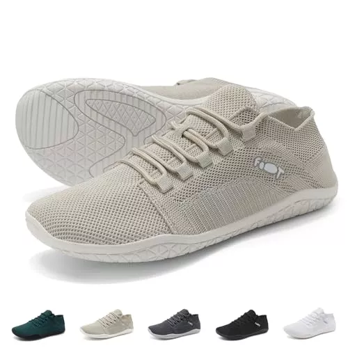 Wizshoe Sneaker & Sportschuhe Wizshoe Unisex Barfußschuhe mit Breite Zehenbox Bequeme Barfuss Sneaker Leicht Atmungsaktiv Minimalistische Traillaufschuhe Zero-Drop Sohle für Outdoor Indoor rutschfest