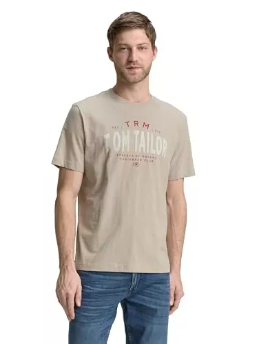 TOM TAILOR T-Shirts TOM TAILOR Herren T-Shirt mit Logo-Print
