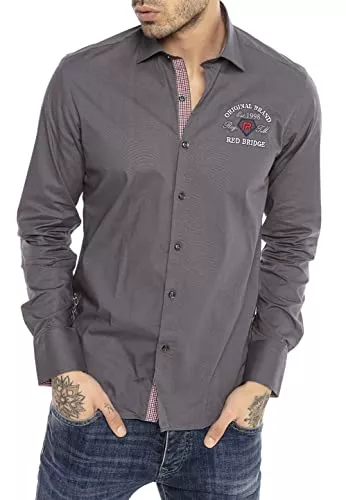 Redbridge Hemden Redbridge Premium Hemd Langarm Business Casual Baumwolle